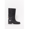 OUR LEGACY DEEP BLACK LEATHER HAUL CAMION BOOTS